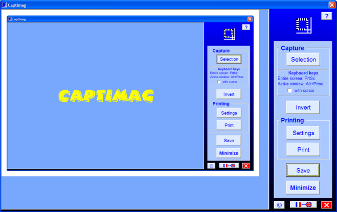 CaptImag screen